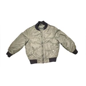 George Kids 3T Unisex Olive Green Puffer Bomber Jacket